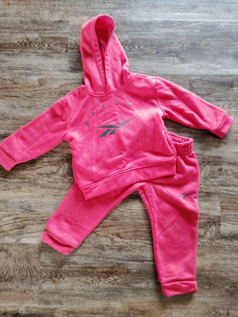 Reebok Kids Bright Pink Hoodie & Joggers Set